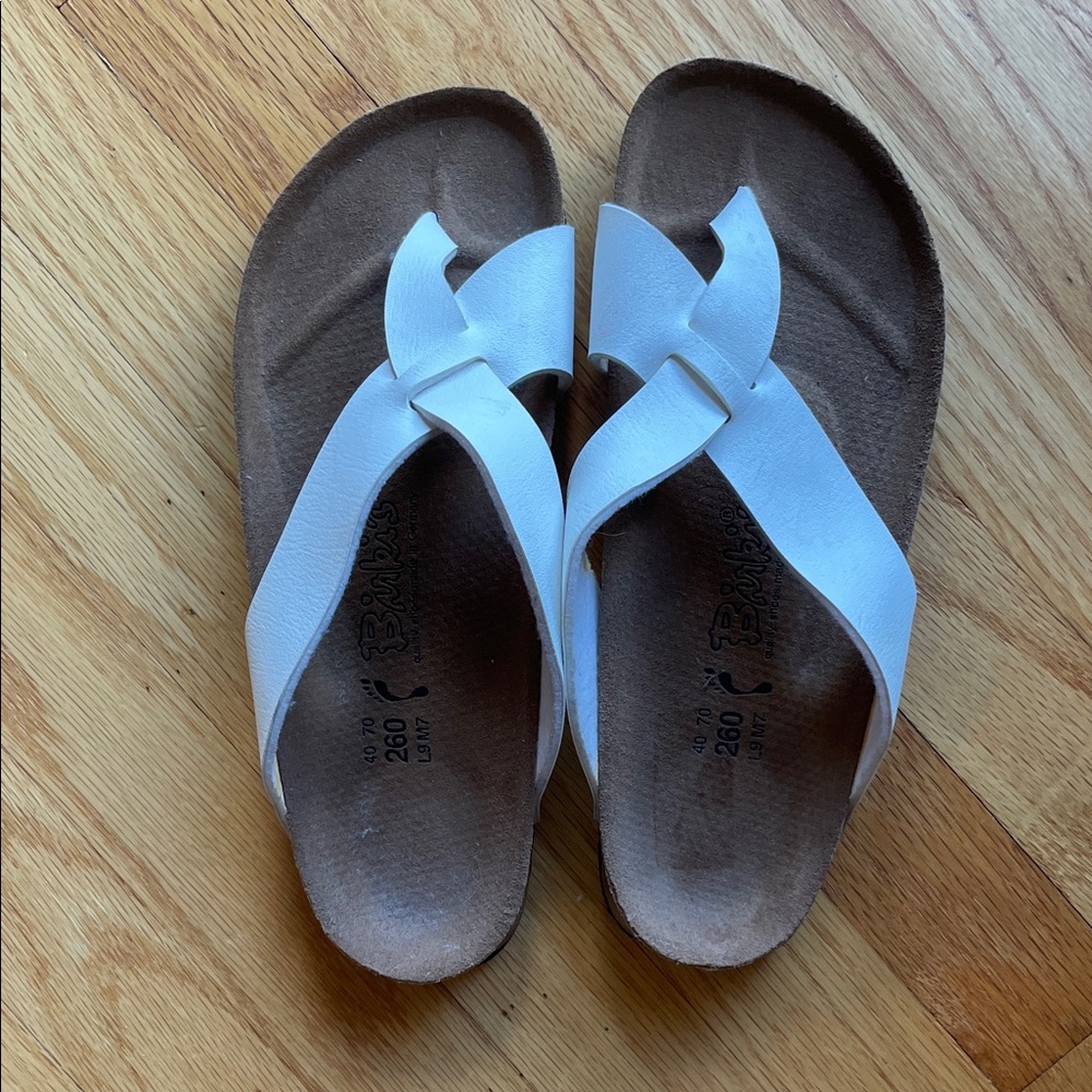 Birkenstock “Birki’s” Women's White Cross-Strap Sandals